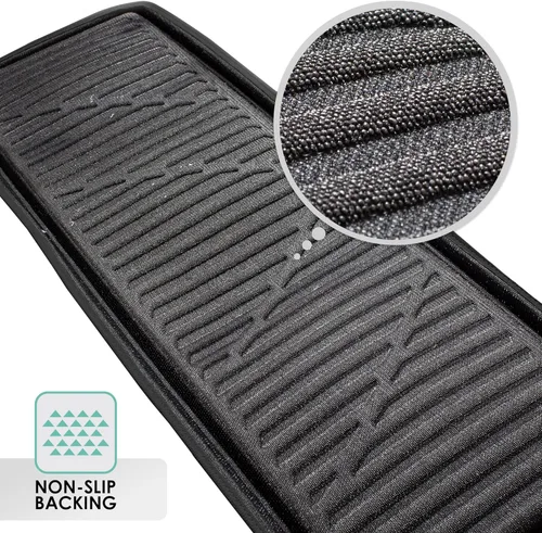 Vista 4 de FH Group Forro de cuero sintético de alta calidad para carga – Alfombrilla protectora de carga para SUV y Van, alfombrilla de maletero con diseño