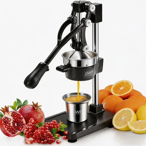 Exprimidor manual de 45,7 cm de altura, comercial, de hierro fundido resistente, para exprimir naranjas, cítricos, limones, limas, pomelo y