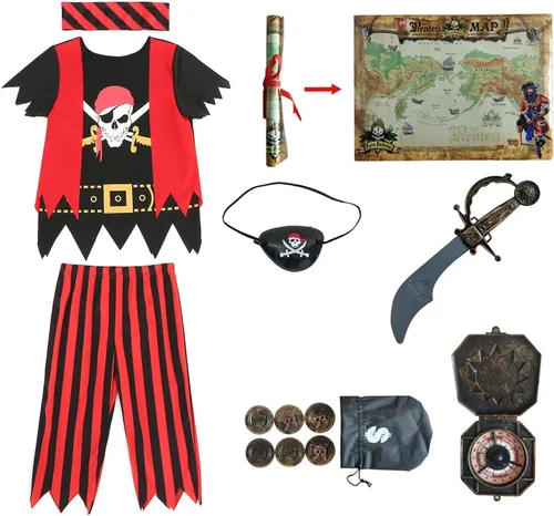 Vista 3 de Wizland Disfraz de pirata infantil para niños