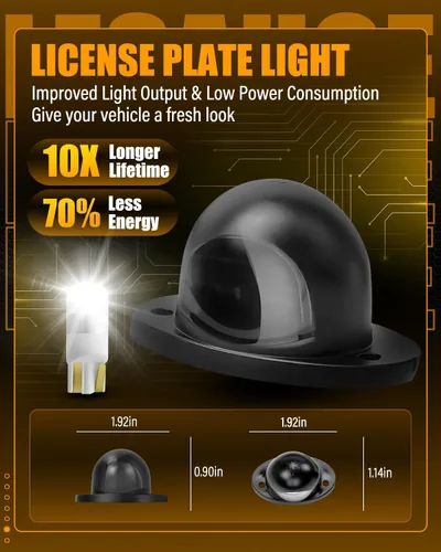 Vista 4 de LESAUCE Kit de luces LED para matrícula para Dodge Ram 1500 Pickup 1994-2001, Dodge Ram 2500/3500 1994-2002 Pickup - LED blanco de 6000 K, carcasa