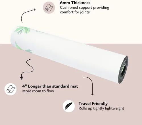 Vista 5 de Shakti Warrior TPE Yoga Mat (72 inch x 24 inch x 6mm Thick)