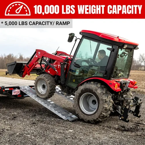 Vista 7 de GEN-Y Hitch Rampas de carga de aluminio de servicio extremo - Juego de 2, 6 pies de largo x 15 pulgadas de ancho, capacidad de 10000 libras