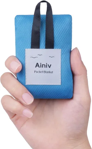 Ainiv Manta de Picnic, Mini Tapete de Playa de Bolsillo 27.5 x 43.3 Pulgadas (1-2 Personas) Plegable, Ligera Impermeable Sin Arena, Lámina de Suelo
