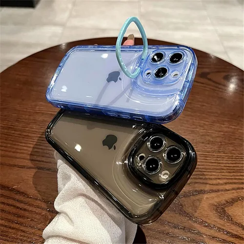 Vista 4 de Ownest Funda compatible con iPhone 11 con función atril transparente, diseño creativo con soporte para cámara para TPU delgado, a prueba de golpes