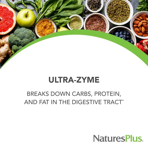 Vista 3 de NaturesPlus Ultra-Zyme - 90 tabletas - Suplemento enzimático para apoyar la digestión saludable - Sin gluten - 45 porciones