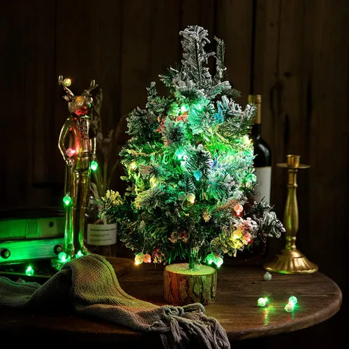 Vista 5 de Aogist 100 luces de globo con gancho, largo tiempo de espera, mini luz impermeable para fiesta de cumpleaños, boda, Navidad, Halloween, Pascua