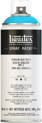 Vista 34 de Liquitex - Pintura en aerosol Professional, 12 oz (400 ml), Azul brillante