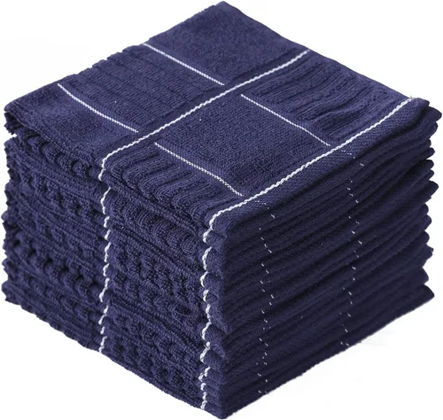 Vista 10 de Glynniss Paños de cocina para lavar platos de cocina, trapos súper absorbentes, paños de limpieza de rizo de algodón, paquete de 8