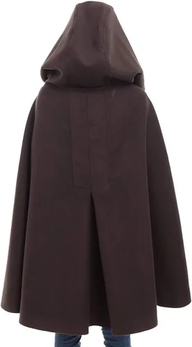 Vista 5 de GRACEART Women's Hood Woolen Cape Bridal Wedding Winter Cloak Plus Size Thick Coat Negro 1