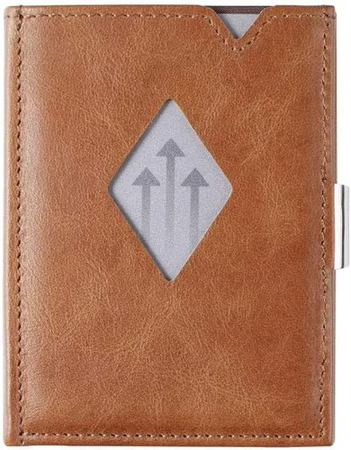 EXENTRI Multiwallet con clip de bloqueo de acero inoxidable y bolsillo para monedas