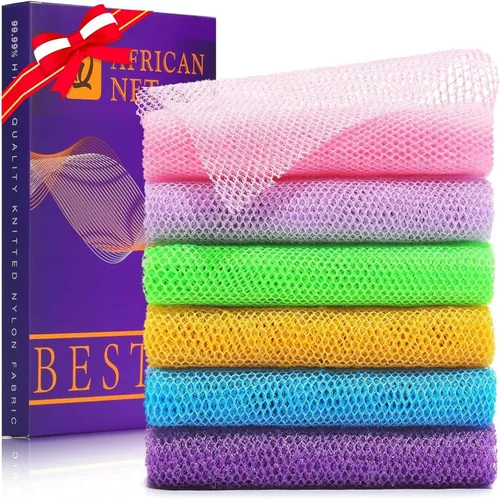 Vista 37 de UJFQBH 3 Piezas Esponja de Baño Africana Esponja de Red Africana de Red Larga Esponja de Baño Exfoliante Cepillo de Cuerpo para Ducha Cepillo