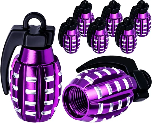 Vista 16 de 4 tapas de válvula de neumático, cubiertas universales de válvula de neumático de aleación de aluminio para automóviles, camiones, SUV, Negro