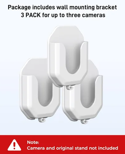 Vista 5 de Paquete de 3 soportes de montaje en pared para cámara interior Ring sin taladro ni tornillos compatible con Ring Indoor Cam (2ª generación)/Blink