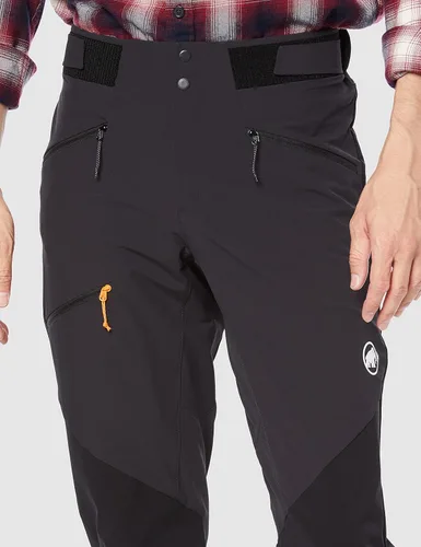Vista 3 de Mammut Courmayeur Softshell-Pantalones para hombre, Negro, 34 normal