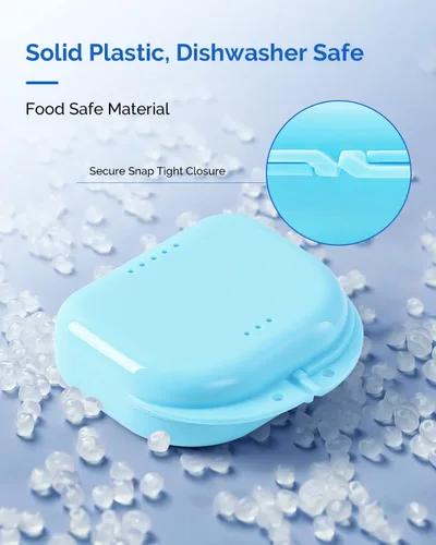 Vista 4 de JMU Estuche de retención con orificios de ventilación, estuche de almacenamiento de ortodoncia, caja de viaje para alineador y protector bucal