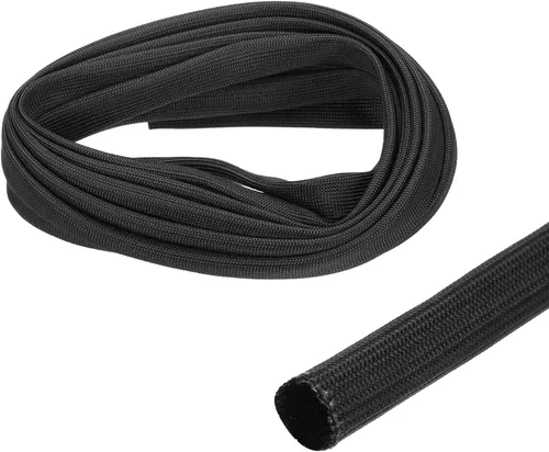 Vista 26 de uxcell Protector de Cable Aislante, 1mm/0.04 Pulgadas - 10m/33 Pies Manga de Fibra de Vidrio de Alta Temperatura Negra