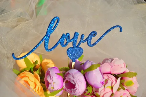 Vista 6 de Beauty And Beast Wedding Cake Topper Mr & Mrs With Last Name Cake Topper Custom Glitter Rose Gold, Silver