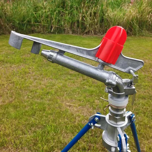 Vista 5 de EVTSCAN Pistola de lluvia de alta presión DN40 de 1.5 pulgadas, con boquilla doble, rotación automática ajustable de 360 grados, para cubrir grandes