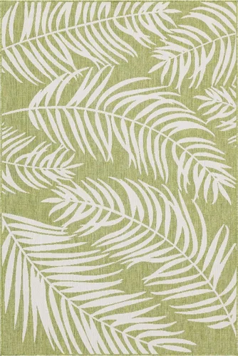 Vista 48 de Unique Loom - Tapete de la colección Outdoor Botanical, diseño de palmera (4.1 pies x 6.1 pies, rectangular, color azul/azul marino)