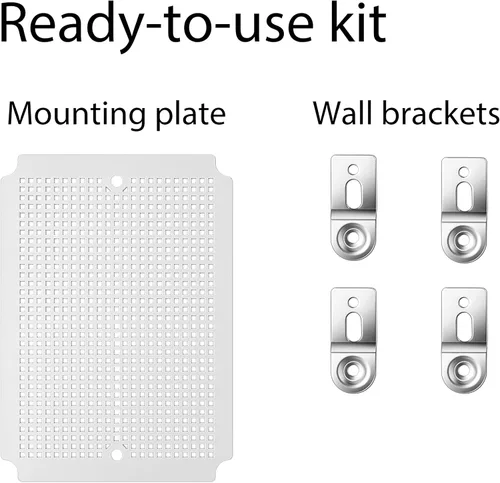 Vista 5 de Caja de conexiones Gratury, carcasa de plástico impermeable IP67 para proyectos eléctricos, cubierta con bisagras gris, incluye placa de montaje