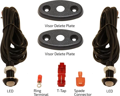 Vista 3 de Juego de dos eliminadores de visera LED para Miatas 1990-2005 (blanco frío)