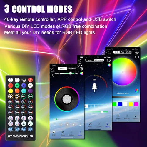 Vista 4 de SIKEMAY Kit de tira de luz para consola PS5, luz LED PS5 RGB con 8 colores 400 efectos de luz compatibles con edición digital y disco, accesorios