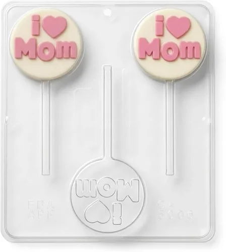 Vista 4 de Molde de caramelo I (Heart) Mom Chocolate Lollipop Lollipops Candy Mold Día de la Madre 5006
