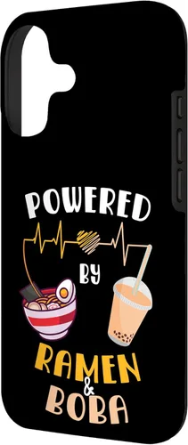 Vista 2 de Powered by Ramen & Boba Tea - Linda funda Kawaii Ramen Soup para iPhone 17