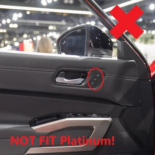 Vista 7 de Cubierta interior de fibra de carbono para manija de puerta para Nissan Pathfinder 2022-2025