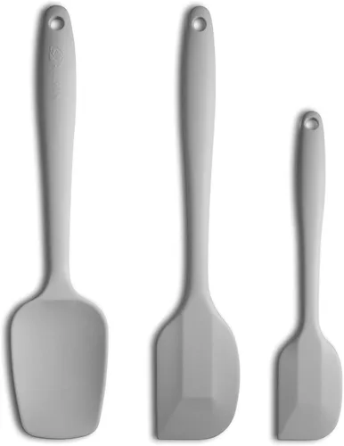 Vista 11 de Juego de espátulas de silicona de 3 piezas, mango ergonómico, espátulas de alta resistencia al calor, espátulas de goma antiadherentes con núcleo