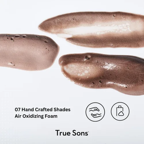 Vista 4 de True Sons Espuma de tinte para el cabello para hombres, aspecto natural, sin esfuerzo, kit de tinte multiusos con aplicador instantáneo