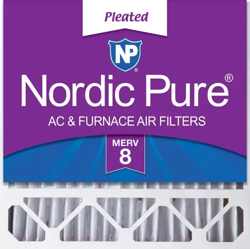 Nordic Pure 20 x 20 x 5 (19_5/8 x 19_7/8 x 4_3/8) Honeywell/Lennox MERV 8 filtro de aire de repuesto, 1 paquete