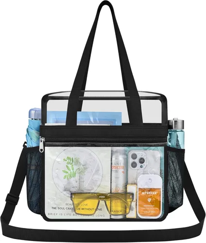 Vista 17 de Bolsa transparente para eventos de estadio 12 × 6 × 12 bolsa transparente para concierto, deporte, festival