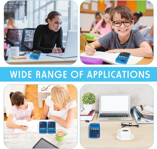 Vista 7 de Youyole Calculadora solar a granel de 20 piezas para calcular bolsillo básico Mini Dual Power Calculadora de 10 funciones pequeña para oficina, sin