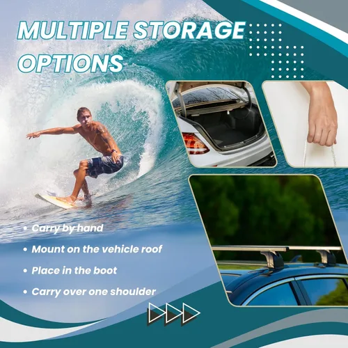 Vista 6 de Bolsa para tabla de surf, cubierta de tabla de surf, bolsa de transporte de poliéster, accesorio de surf, bolsa protectora para tabla de surf, 48.4