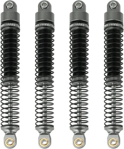 Vista 15 de 4 piezas de amortiguadores de aluminio de 53mm/59mm/65mm/78mm con rosca de aceite para 1/18 RC Crawler TRX4M TRX-4M Bronco Defender K10, piezas