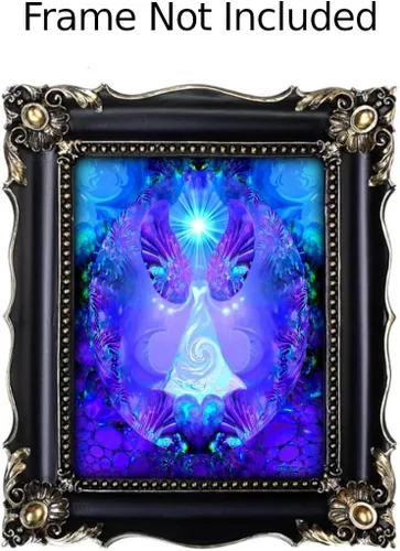 Vista 4 de Violet Fairy Fantasy Art Photo Print, Unframed Energy Wall Decor in Violet called Hope