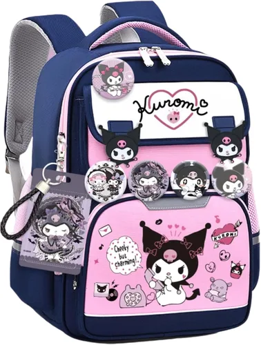 Mochila Vivixilan Kawaii, Resistente al Agua y Transpirable con Múltiples Bolsillos, Adecuada para Viajes y como Regalo de Cumpleaños, Negro, rosa,