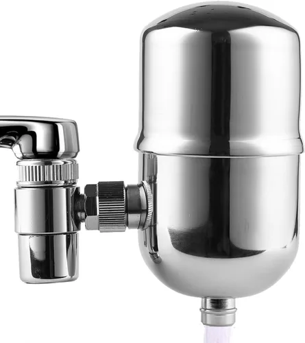 Faucet Water Filter Stainless-Steel Reduce Chlorine High Water Flow, Water Purifier with Ultra Adsorptive Material, Water Filters for Faucets-Fits