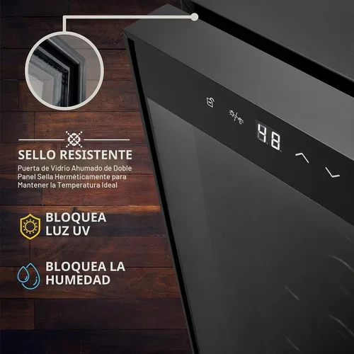 Vista 6 de Ivation Refrigerador de vino con compresor de 14 botellas con cerradura Gran bodega independiente para vino tinto, blanco, champán o espumoso