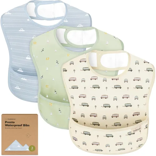 Vista 11 de KeaBabies Paquete de 3 baberos impermeables para comer – Baberos ligeros de alimentación para niños pequeños con gran receptor de alimentos, a