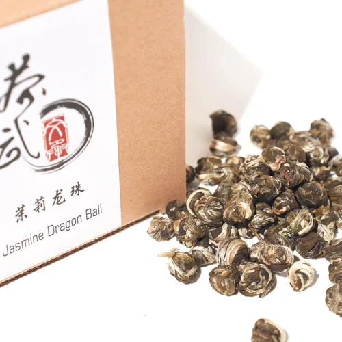 Vista 9 de ChaWuWarmSun [AA] Jasmine Pearls Tea Dragon Ball, 3.5 oz/100 g, té verde de hoja suelta de chino
