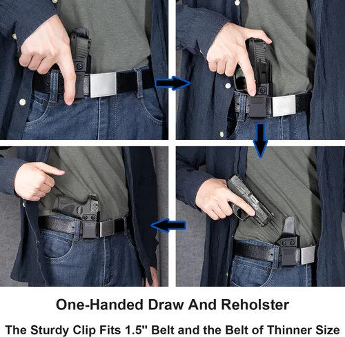 Vista 5 de Funda Bodyguard 380, funda IWB Kydex compatible con M&P Bodyguard 380 Auto & Integrated Laser Pistol, funda de transporte oculta interior, Adj.