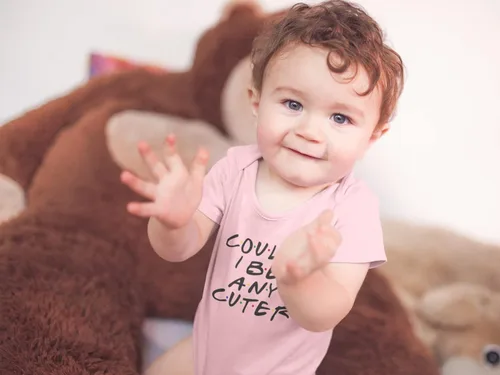 Vista 9 de Could I Be Any Cuter Infant Bodysuit Funny 90s Show Baby Girl Boy Cloth Outfit White 12M