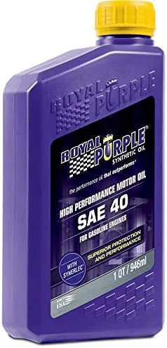 Vista 3 de Royal Purple 1040 06040-6PK Aceite de motor sintético de alto rendimiento SAE 40 con licencia API, 1 cuarto de galón (caja de 6)