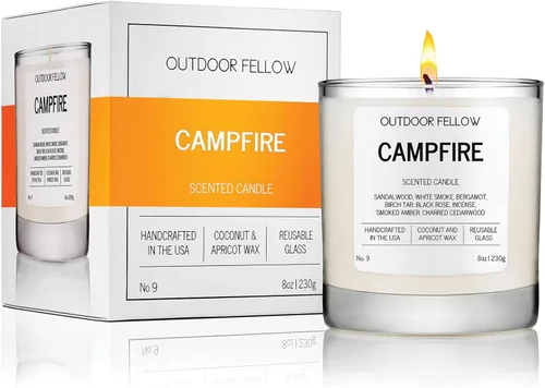 Vista 11 de Outdoor Fellow Breakfast Oats Vela perfumada – Vainilla, arce y canela – Cera de coco y albaricoque no tóxica – Vela en tarro reutilizable – Vela