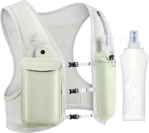 Vista 10 de Zelvot Chaleco para Correr para Mujeres y Hombres, Patente Original de EE. UU., Chaleco de Hidratación para Correr con Correas de Pecho Ajustables