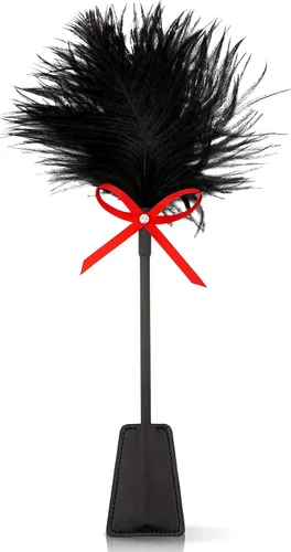 Látigo negro y cosquilleador de plumas, pluma de látigo, paleta de plumas de cosquillas Rojo