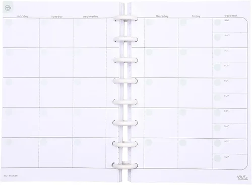 Vista 19 de Talia Recambios de cuaderno con disco (kit de accesorios (divisores en colores pastel), junior (5.5 x 8.5 pulgadas)) Kit de accesorios