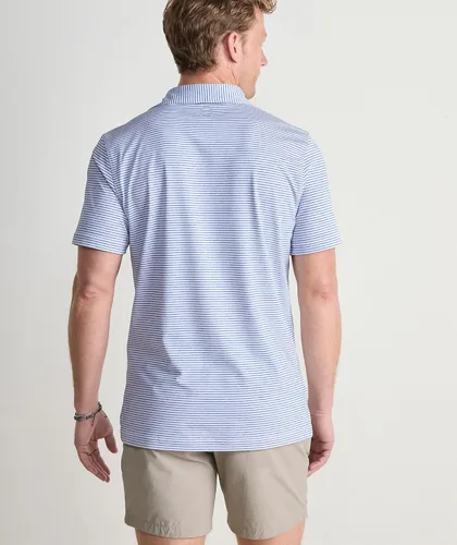 Vista 3 de Vineyard Vines Polo Bradley Stripe Sankaty para hombre Yate Blue Tejeda